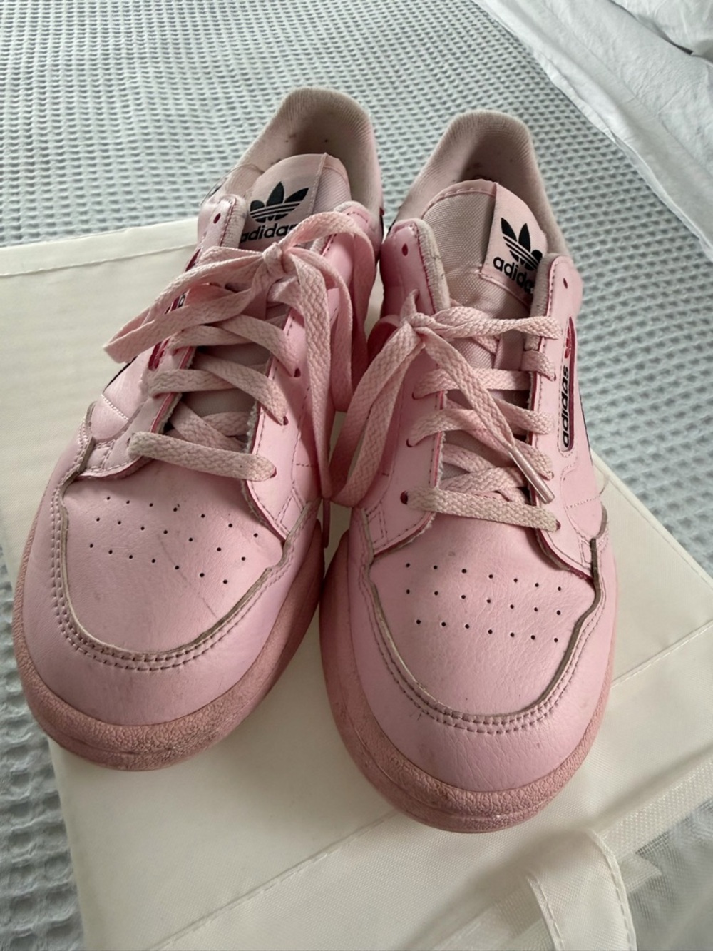 ADIDAS Women’s Pink Low-Top Leather Sneakers